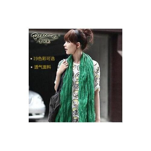 Korean Knit 50*180cm Pure Color Cotton and Linen Soft Warm Thick Kids Children Boys Girls Shawls Wraps Scarves Accessories