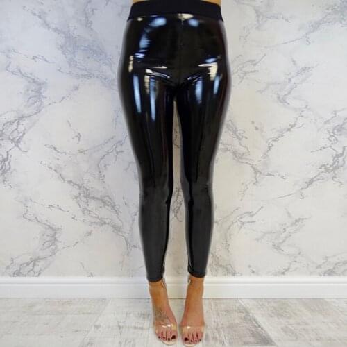Sexy Pu Leather Pants Super Elastic High Waist Bright Face Skinny Tousers 2020 Ladies Hight-street Pencil Pants