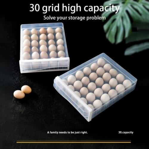 Plastic Transparent Storage Containers Drawer Single Double Layer Household Egg Tray Refrigerator Adjustable Organizer Storage