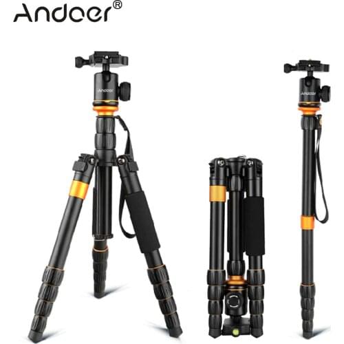 Andoer QZ-278 Professional Tripod Monopod Camera Tripod with Ball Head for Canon Nikon Sony DSLR better than Q999s Q666 Pro