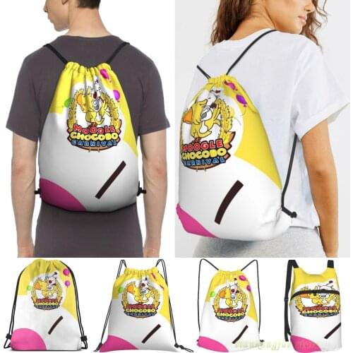 Moogle Chocobo Carnival Women Drawstring Sackpack Gym Bags Men Outdoor Travel Backpacks For Training Fitness Swimming Bag