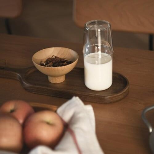 Acacia Wood Serving Tray Nordic Breakfast Pad Holder Food Plate Support Cake Display Pads Home Kitchen Restaurants Table Decor