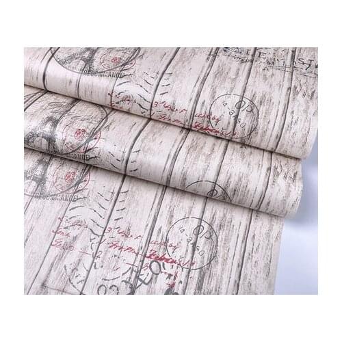 Nordic striped wood wallpaper self-adhesive dormitory desk wardrobe renovation paper wallpaper waterproof living room three-dime