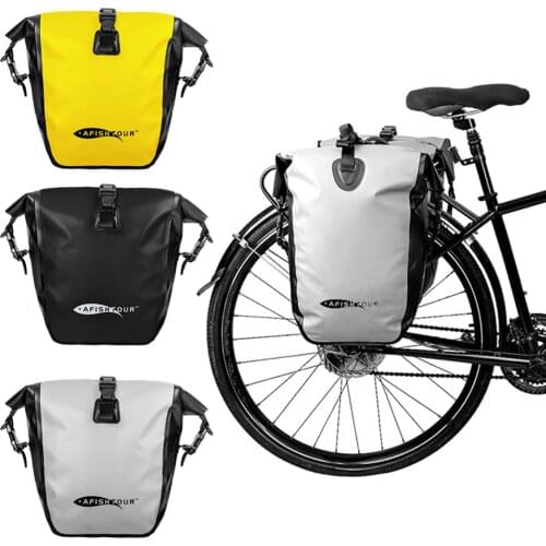 15L/25L Cycling Trunk Bag Waterproof Bicycle Luggage Rack Bag Rear Seat Bag Bike Pannier Bag Pack Travel Touring Grocery Bag