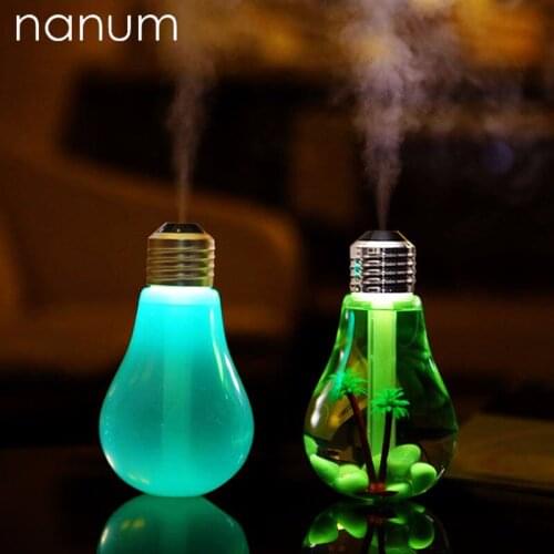 400ml LED Lamp Ultrasonic Humidifier for Home Essential Oil Diffuser Atomizer Air Freshener Mist Maker with LED Night Light
