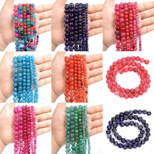 7 Styles t 6/8/10mm Natural Stone Tortoise Shell Pattern Agates Round Beads Loose Spacer Bead For Jewelry Making DIY Accessories