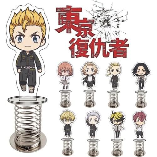 Tokyo Revengers Shake Action Anime Figure Stand Model Spring Swing Desktop Decorations Cosplay Collect Kid Toys Car Decorations