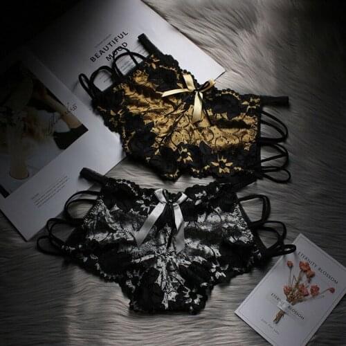 Womens Sexy Lace Panties Briefs Underwear Lingerie Knickers Thongs G-String Hallow Out Sleepwear Ladies Clothes Summer New 2019