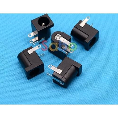 10PCS DC-005 Black DC Power Jack Socket Connector DC005 5.5*2.1mm 2.1 socket Round the needle