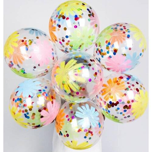 10pcs 12inch Gold Star Confetti Latex Balloons Glitter Clear Transparent Balloons Wedding Birthdy party Decoration Helium Balls