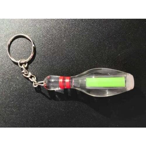 100pcs Bowling key chain transparent color bowling pin free shipping