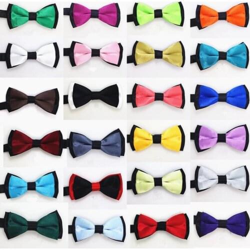 100PC/Lot Double-layer Dog Bow Ties Polyester Cat Dog Bowties Dog Neckties Pet Dog Accessories