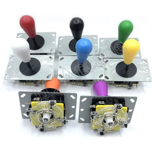 2Pcs Sanwa joystick Oval ball top Arcade Sanwa joystick with microswitch 4/8 Way Joystick Fighting Stick Parts for Game Arcade