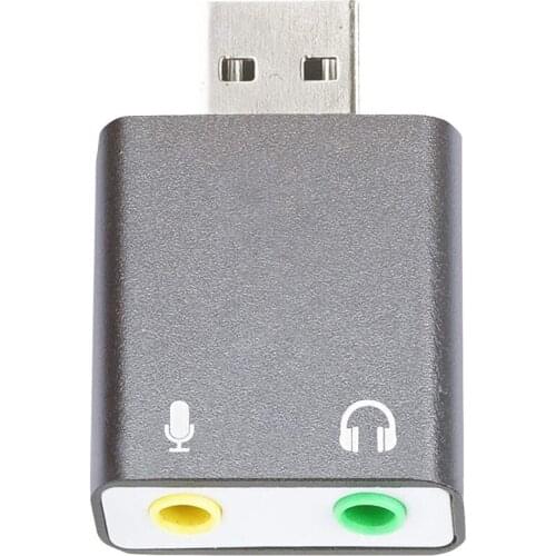 3.5mm TRS Microphone to USB 2.0 Stereo o External Sound Card Adapter for PC and Mac USB Input to 3.5mm TRS
