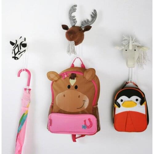 3D Animal Head Wall Mount Pothook Decor Children Stuffed Toys Kids Room Wall Christmas Nursery Home Decoration Accessories