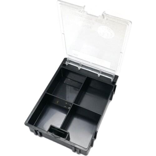 4pcs SMD SMT Electronic Component Mini Storage Box 4 Lattice/Blocks 84x61x19mm black Color