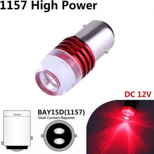 Bostar 2Pcs 1157 BA15D 1154 2057 2357 2397 LED Bulb for Car Tail Stop Brake Light Red DC 12V #281827