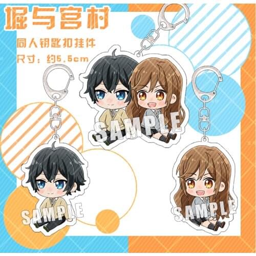 Hori-san to Miyamura-kun NEW Anime Kyoko Hori Miyamura Izumi Couple Models Acrylic Charm Keychains Itabag Pendant Toy Gifts