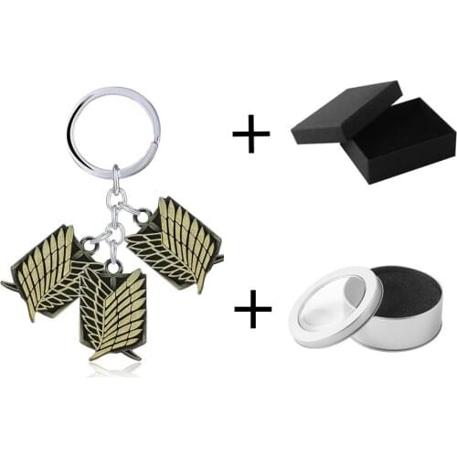 Attack On Titan Anime Keychain Wall Sina Maria Rose Wings Of Liberty Freedom Key Holder Chain For Car Men Chaveiro Jewelry