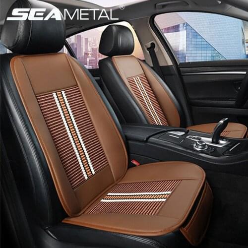 Ice Silk Car Seat Covers PU Leather Auto Seats Cushion Breathable Wear-Resistant Automobiles Seat Protector Cover Accessories