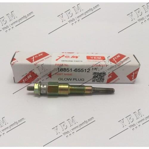 For kubota engine parts V1505 glow plug 16851-65512 16065-65510 4pcs