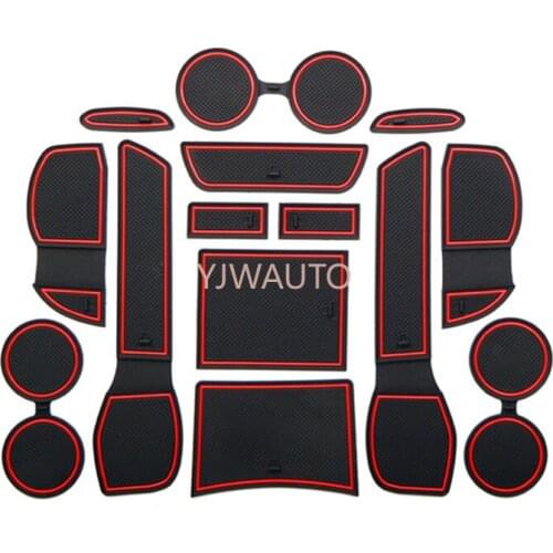 Door Slot Mat for Nissan X-TRAIL Gate Groove Cushion Car Door Rubber Cup Holder Mats Anti-slip Carpets Position