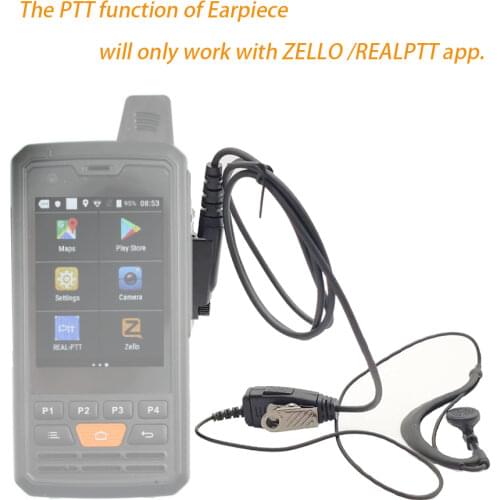 G-Type Earhook Earpiece PTT Headphone for 4G Android Walkie Talkie Mobile Phone UNIWA F50 Anysecu 4G-P3