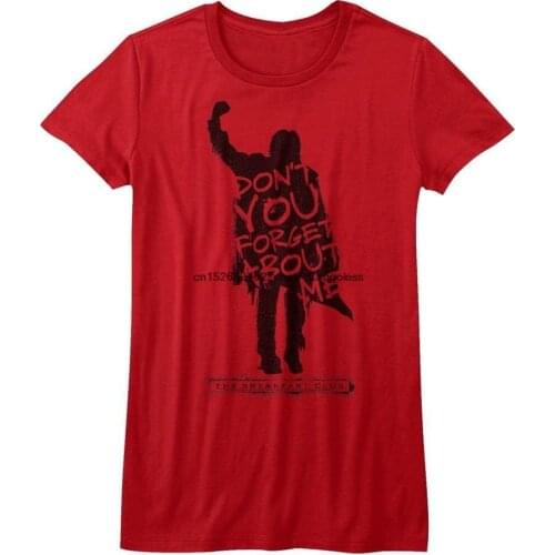 The Breakfast Club Never Forget About Me Juniors Red Shirts