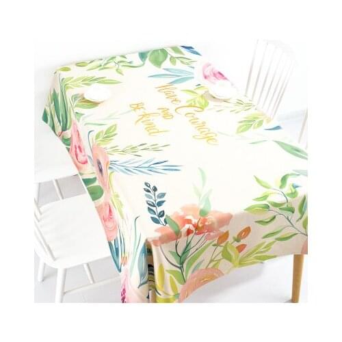 Love spring pastoral flower table cloth tablecloth cover towel thick antependium party home outdoor decoration desk round gift