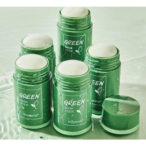 Green Tea Mask Stick Deep Cleansing Moisturizing Clay Stick Mask Oil-control Anti-Acne Whitening Mask Shrink Pore Acne