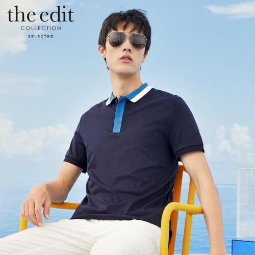 SELECTED Mens Cotton Assorted Colors Turn-down Collar Poloshirt S|420206513