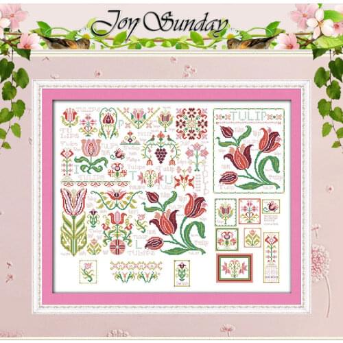 The Dream Of Tulips Counted Cross Stitch 11CT 14CT Cross Stitch Set Wholesale flower Cross-stitch Kit Embroidery Needlework