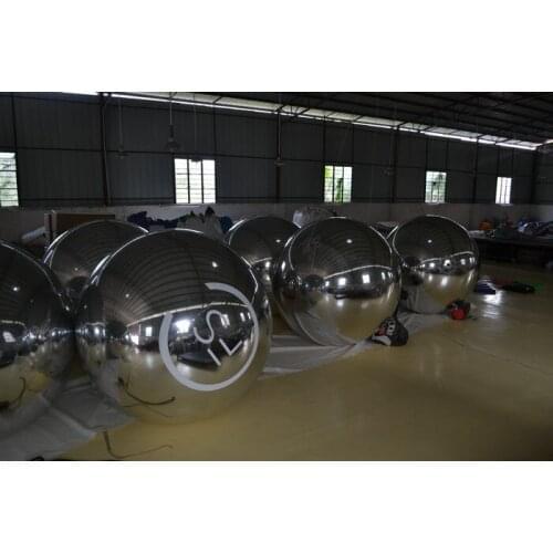 HOT 1.5 m Silver Inflatable Mirror Ball Stage Decoration Ball For Fashion Show Factory Price Inflatable Mirror Balloon