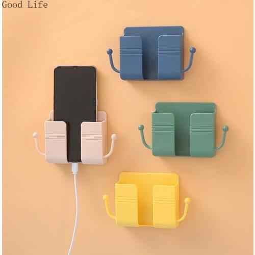 Wall-mounted Storage Box Multi-function Remote Control Mobile Phone Charging Organizer Box