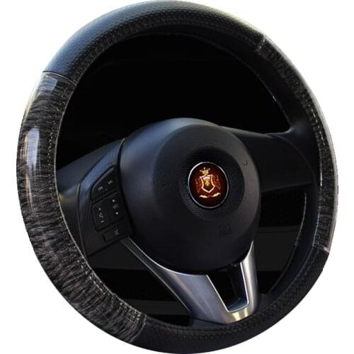 New Arrival 4Colors Car Steering Wheel Cover pu Leather Size 38cm universal wheel hubs For VW Skoda etc. 95% Cars