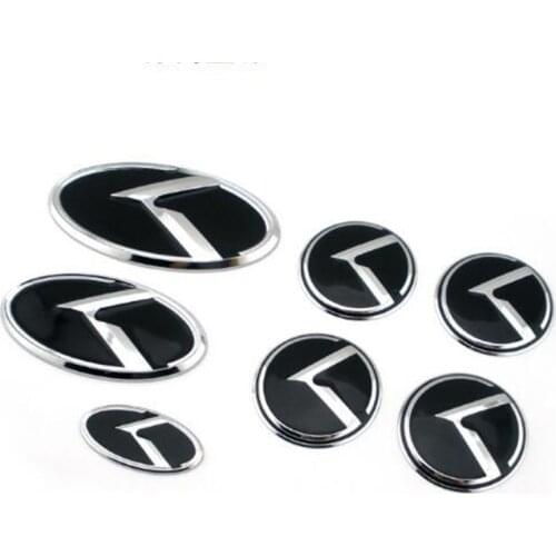 New Car Styling 130mm 110mm 3D ABS Plastic Red K5 Black Front Hood Rear Boot Steering Wheel Auto Sticker Emblem Badge