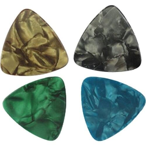 Wholesale Triangle 346 Shape Celluloid Guitar Picks without printing Blank Electric Guitar Plectrum at Random Colors