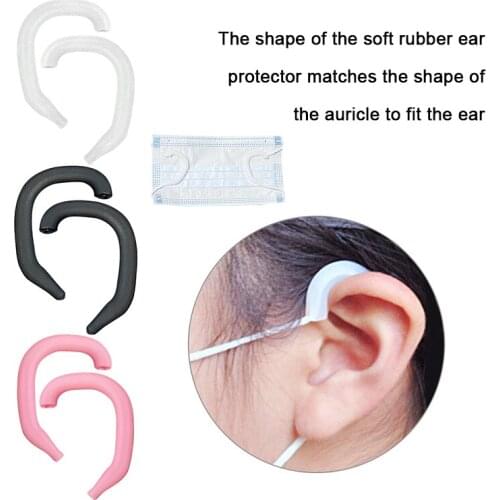 Portable Anti Pain Elastic Soft Silicone Earmuffs Protector Mask Rope Cover Soft Protective Ears Mask Band Buckles Accessories