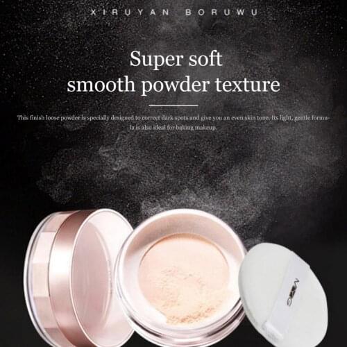 4 Colors Makeup Loose Powder Transparent Finishing Powder Ultra Light Waterproof Cosmetic Puff For Face Finish Setting With Puff