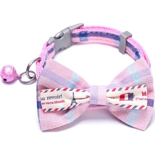 1pc Candy Color Adjustable Bow Tie Bell Bowknot Sale Collar Necktie Puppy Kitten Dog Cat Pet