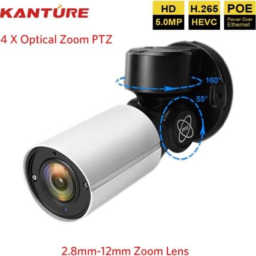 KANTURE H.265 48V 5MP 2592*1944 Network Camera 5MP 5X Zoom security Outdoor night vision POE IP cameras 2.8-12mm focus lens