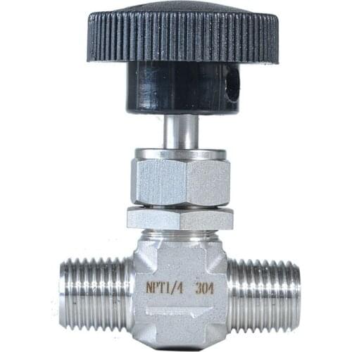 1/4" 3/8" 1/2" Meter External Thread Globe Valve 304 Stainless Steel External Thread Needle Valve