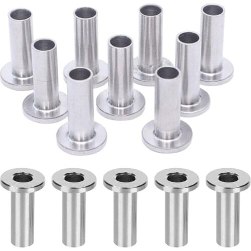T316 Stainless Steel Protector Sleeves for 1/8Inch Deck Cable Railing Kit Hardware, DIY Balustrade System Marine Grade