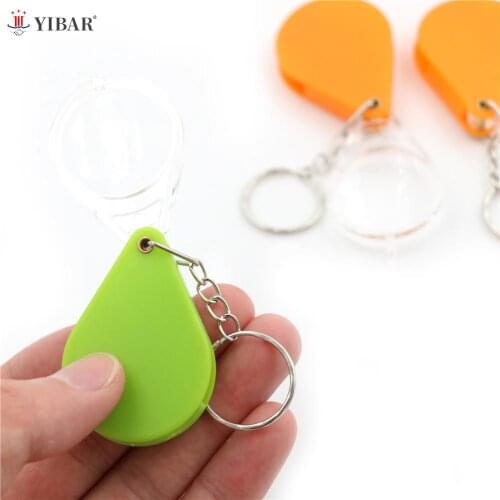 1Pc Magnifying Glass Handheld Magnifier 10X Keychain Jewelry Reading Tool