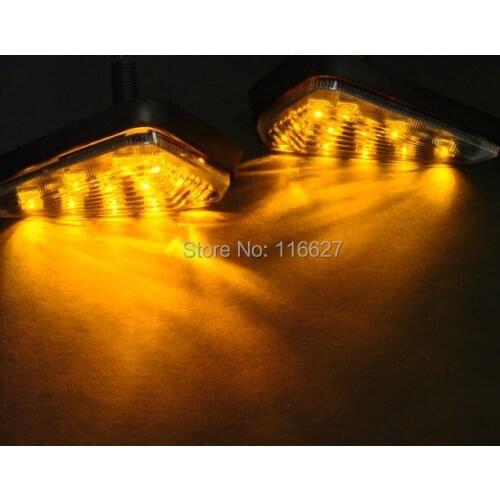 10MM Clear Euro LED Flush Mount Turn Signal for 1995-2007 Yamaha YZF R6 R1 600R 06 05 04 03 Freeshipping