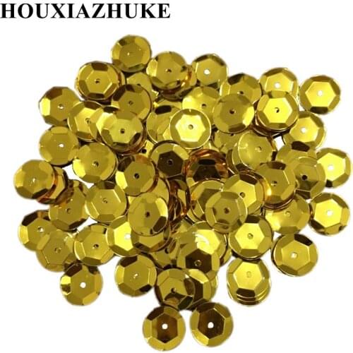 12 mm hologram gold blue or fuchsia loose cup PVC spangle sequins for handmade appliques decorations 2200 pcs per lot