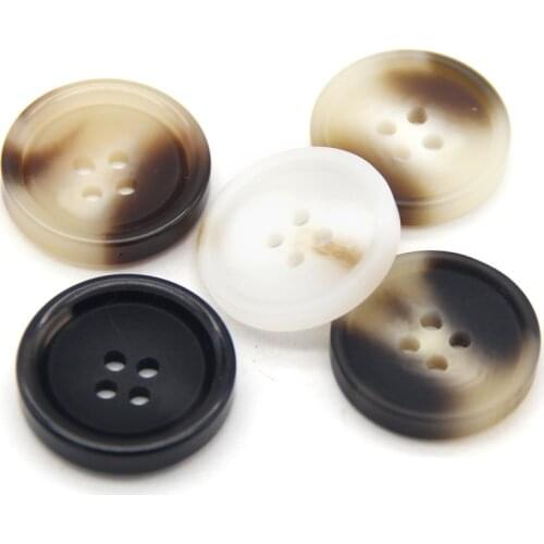 30mm Large Resin Imitation Horn Pattern Buttons For Clothes Men Suit Coat Handmade Black Decorative Sewing Accessories Wholesale