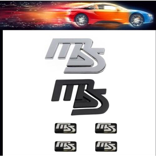 3D MS car Hood Fender trunk Rear Bonnet Nameplate Decal Emblem Badge Sticker for CX-4 CX-6 CX-5 CX-7 323 Axela Atenza M3 M6 MX3