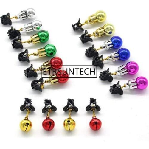 50sets Christmas Beard Hanging Ornaments Santa Claus Beard Clip Home Decorative Christmas Bells Santa Claus Clips