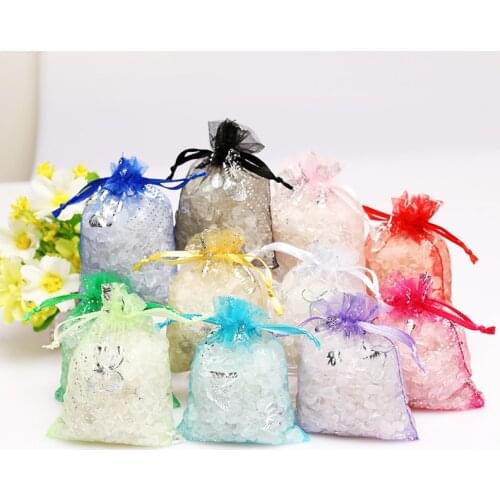 50pcs 7x9cm 9x12cm 13x18cm Fashion Special Design Storage Jewelry promotion Gifts Package Organza Bag Wedding Candy Bag